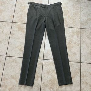 Suitsupply 100% Wool Flannel Brentwood Pants Trousers Green Size 50 (US Size 34)